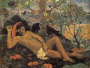 Paul Gauguin Woman with Mango painting